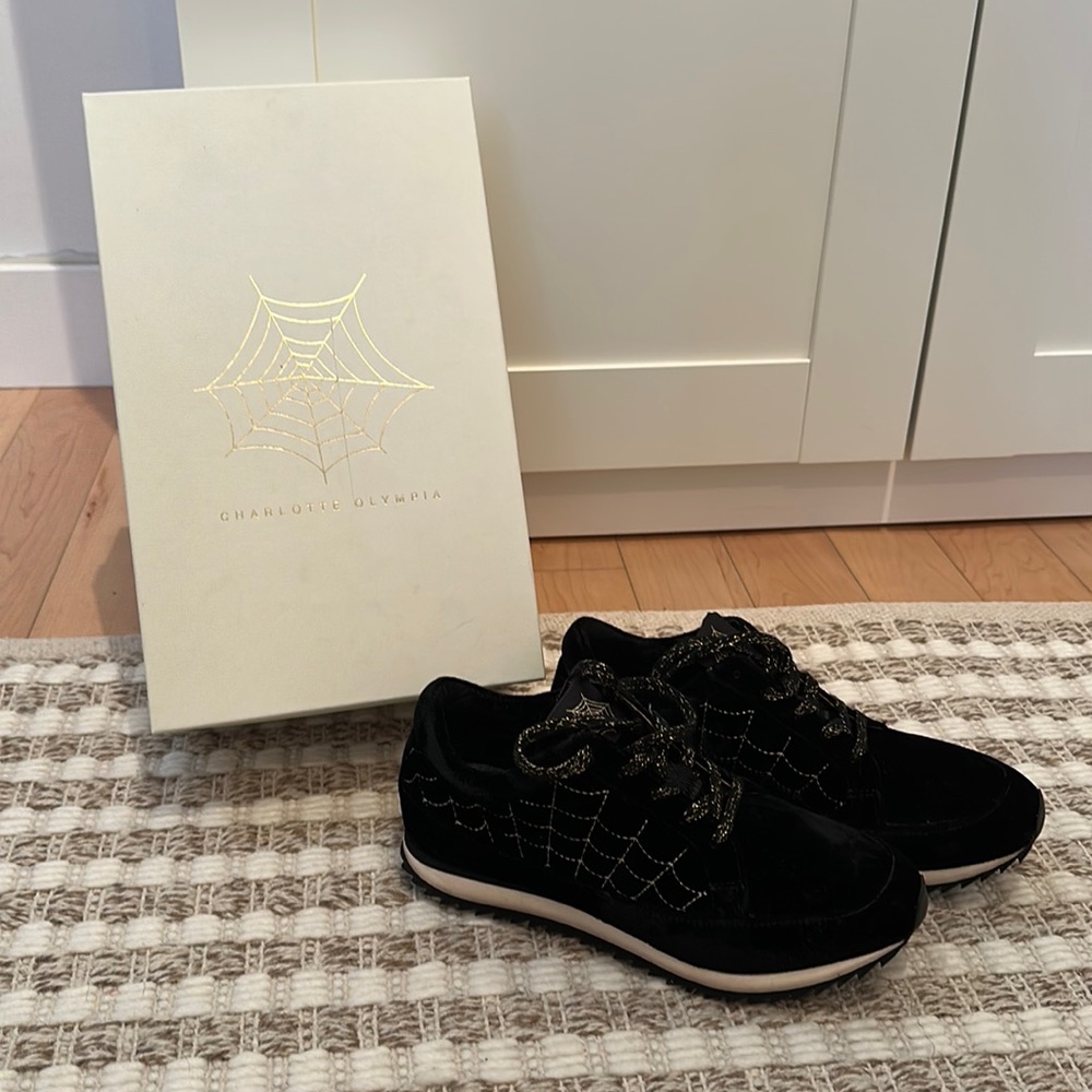 Charlotte Olympia velvet sneakers, very good condition, 37.5